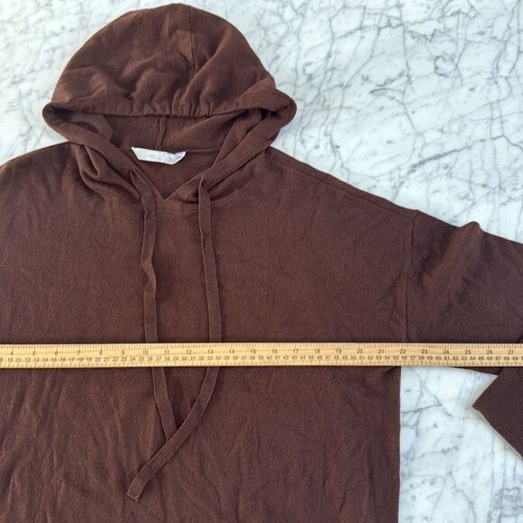 Luxury Cashmere Hoodie Womens Size large Brown - Picture 5 of 8